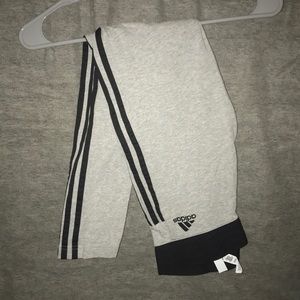 Adidas Grey Three Stripe Leggings